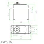 Yipinservo basso profilo impermeabile Brushless Servo 50kg 180 gradi in alluminio digitale in metallo ingranaggio per RC auto camion cingolato barca UAV